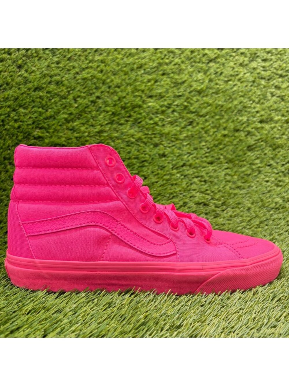 Vans Sk8-Hi Mono Canvas Mens Size 8 Womens 10 Pink Athletic Skate Shoes Sneakers